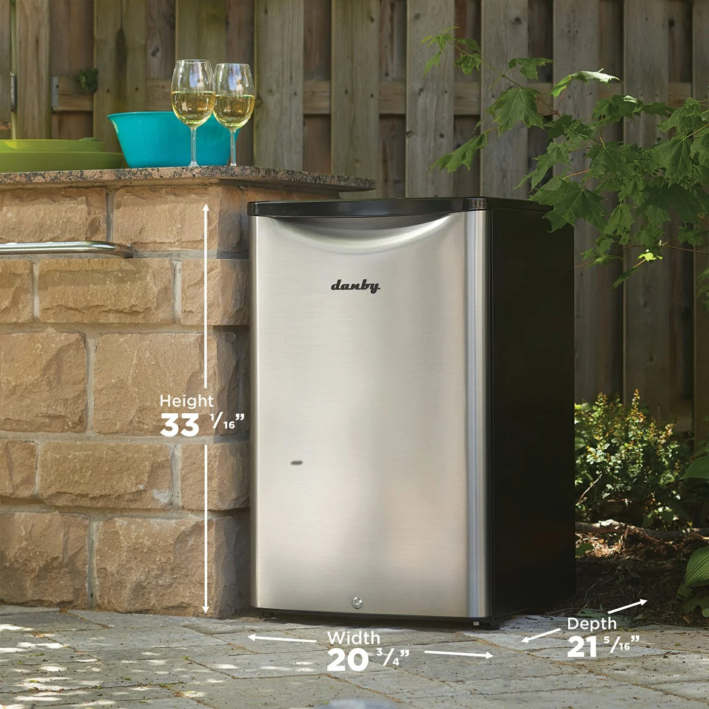 DANBY 4.4 cu. ft. Outdoor Fridge, Stainless Steel- DAR044A6BSLDBO - Image 2