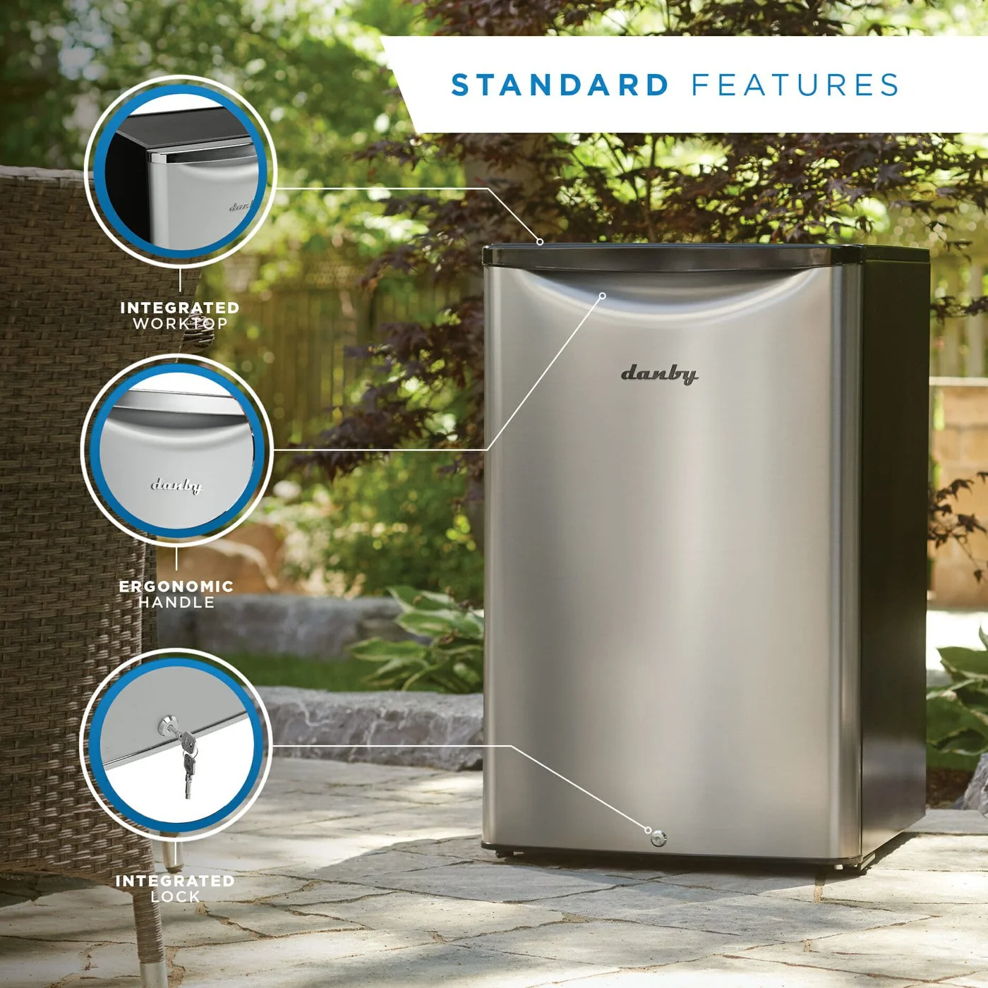 DANBY 4.4 cu. ft. Outdoor Fridge, Stainless Steel- DAR044A6BSLDBO - Image 4