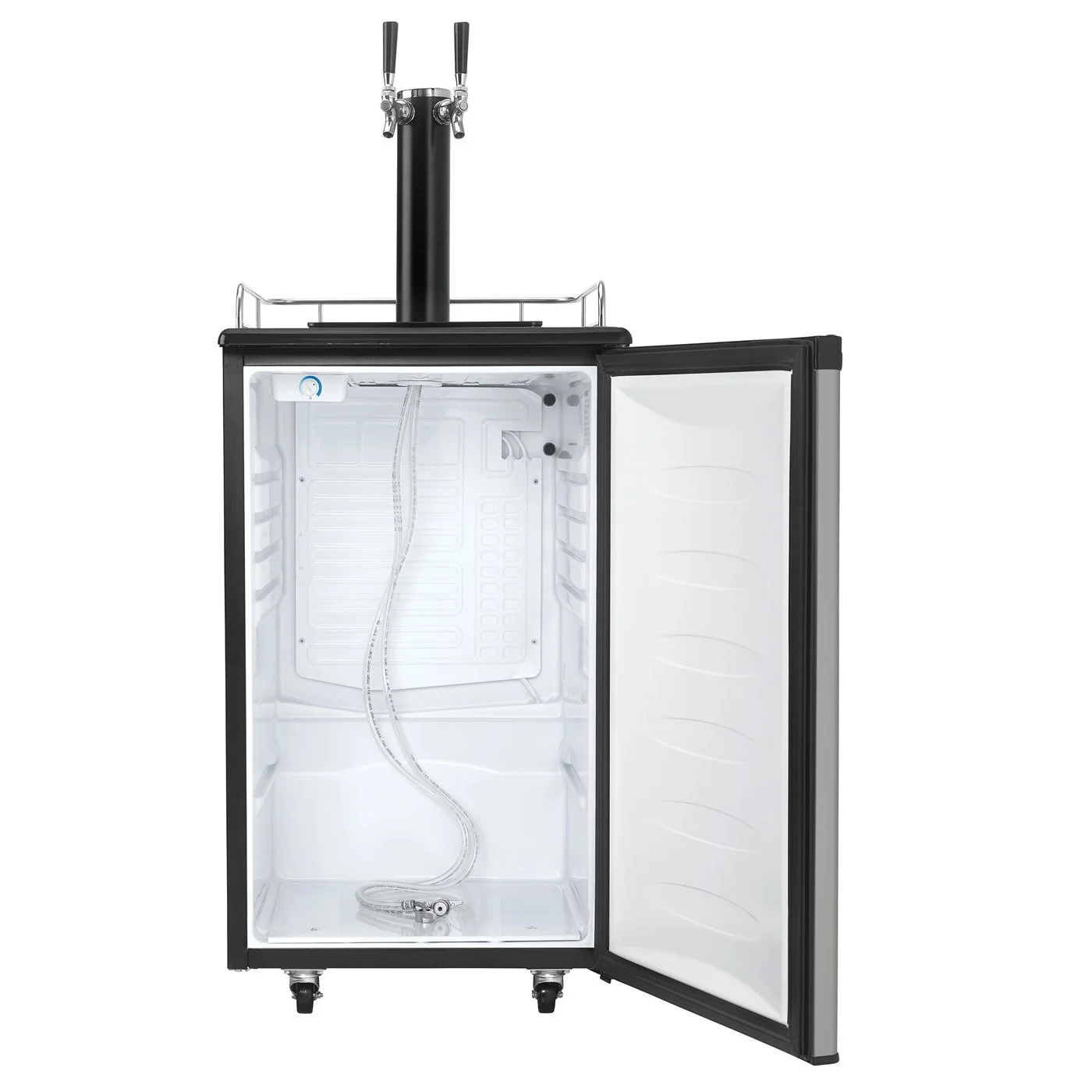 DANBY ***100 LB ***5.4 cu. ft. Dual-Tap Keg Cooler, Stainless Steel-DKC054A1BSL2DB