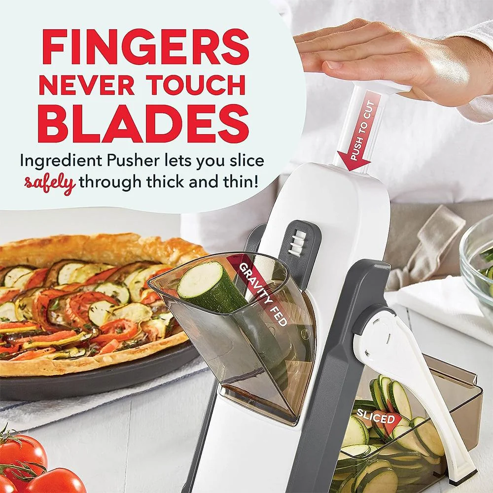 Dash Safe Slice Mandoline Slicer, Dicer for Vegetables with Thickness Adjuster - Image 2