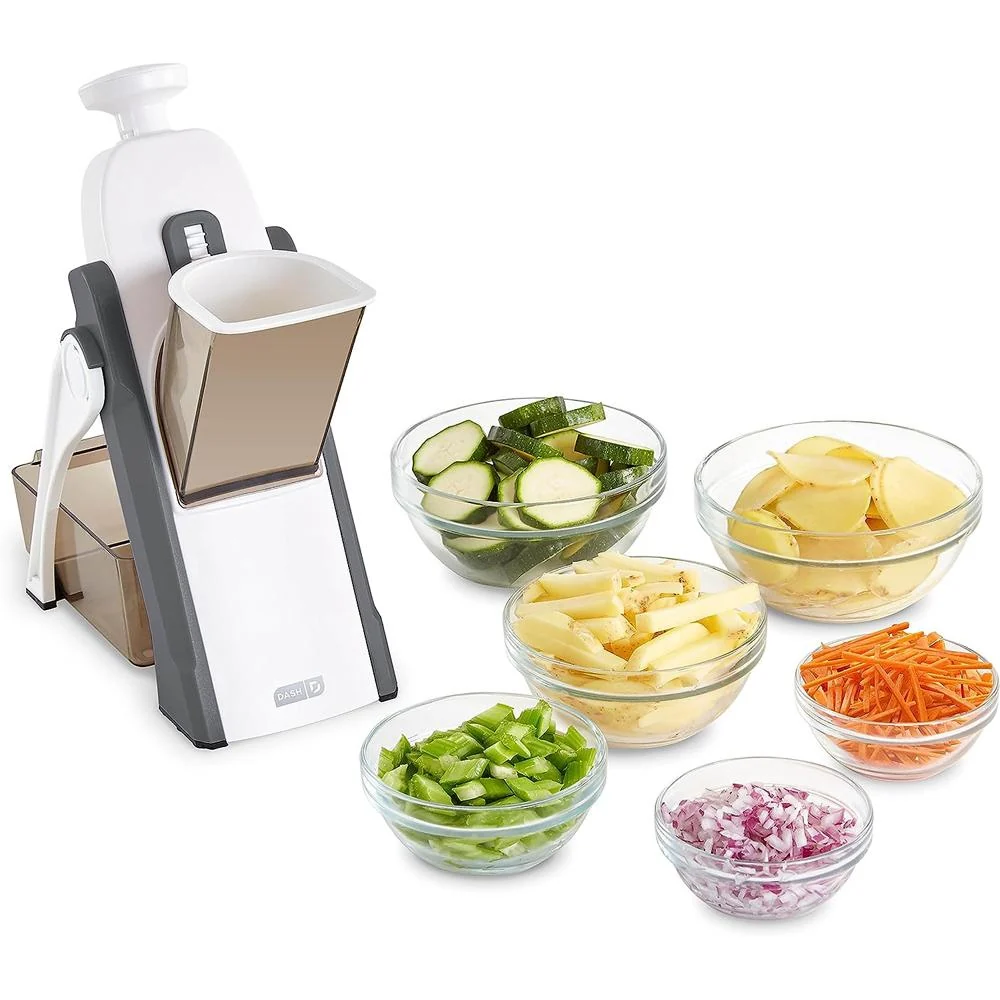 Dash Safe Slice Mandoline Slicer, Dicer w/ Thickness Adjuster + Chef's Knife Bundle - Image 2