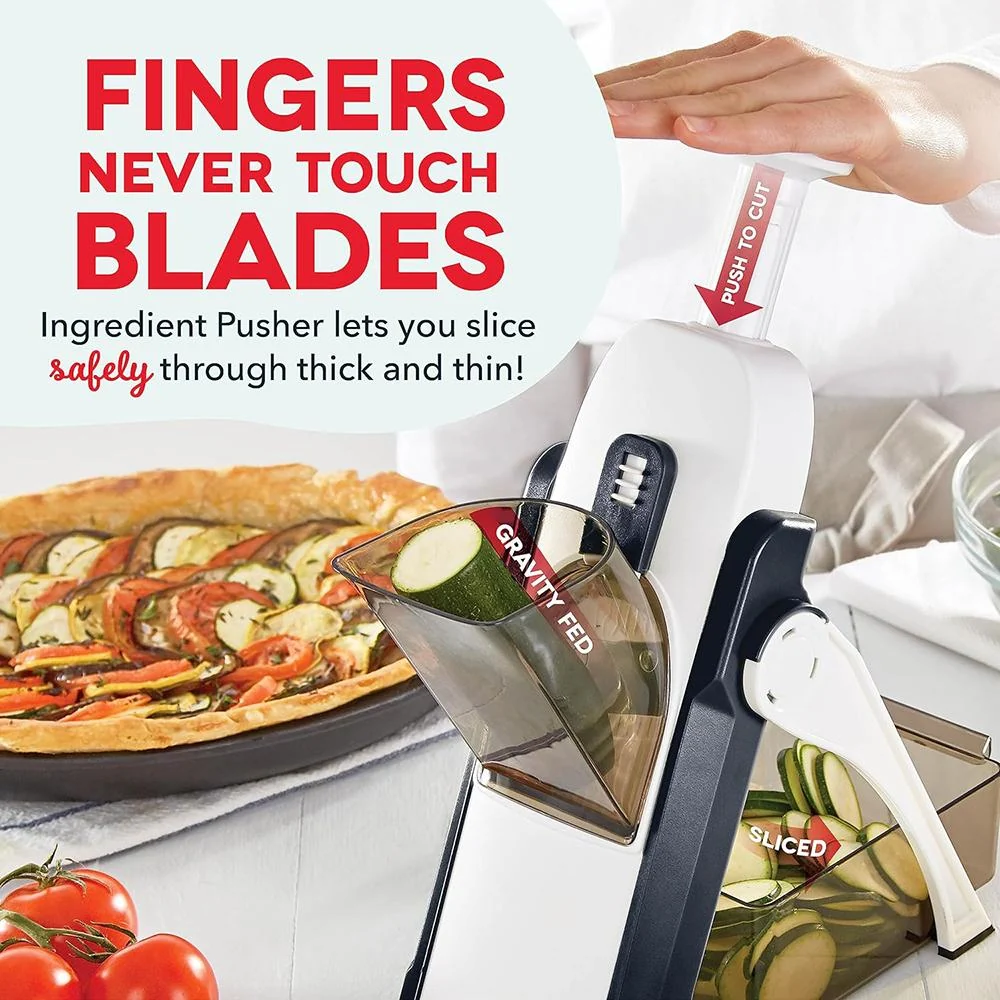 Dash Slice Mandoline, Dicer for Vegetables with Thickness Adjuster Navy Open Box - Image 3