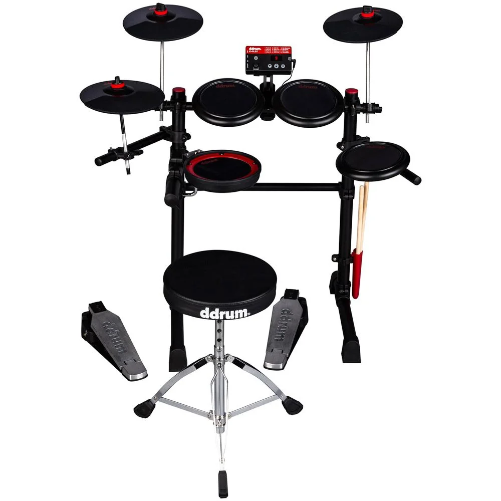 DDRUM Complete Electronic Drum Set w/ Mesh Drum Heads Black/Red+2 Year Warranty - Image 4