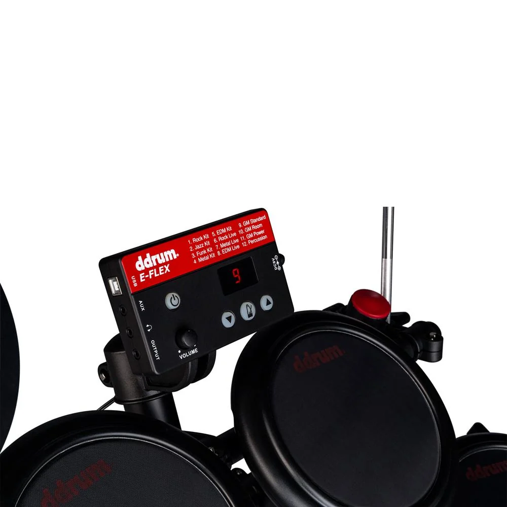 DDRUM Complete Electronic Drum Set w/ Mesh Drum Heads Black/Red+2 Year Warranty - Image 9