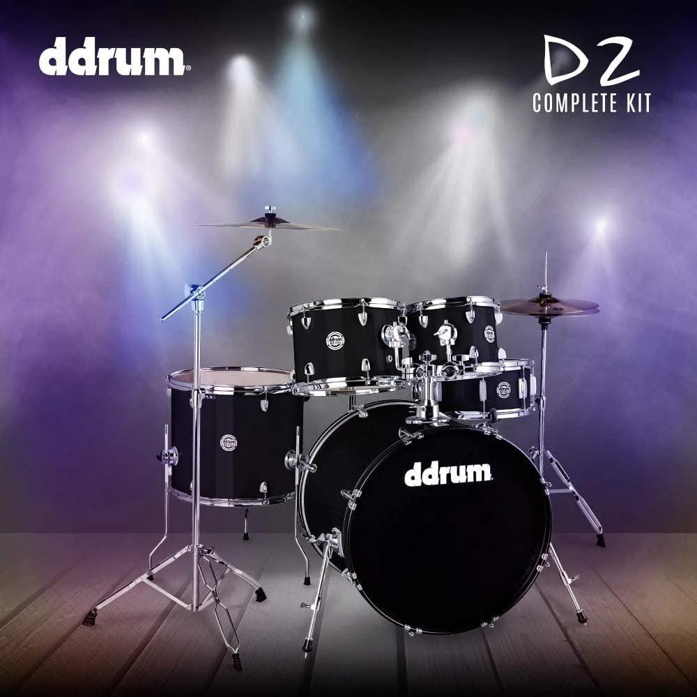 DDRUM D2 5-piece Complete Drum Kit with Throne; Midnight Black - D2 522 MB - Open Box - Image 6