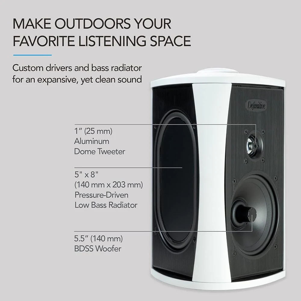 DE Definitive Technology AW5500 All-Weather Outdoor Speaker (White) Open Box - Image 2