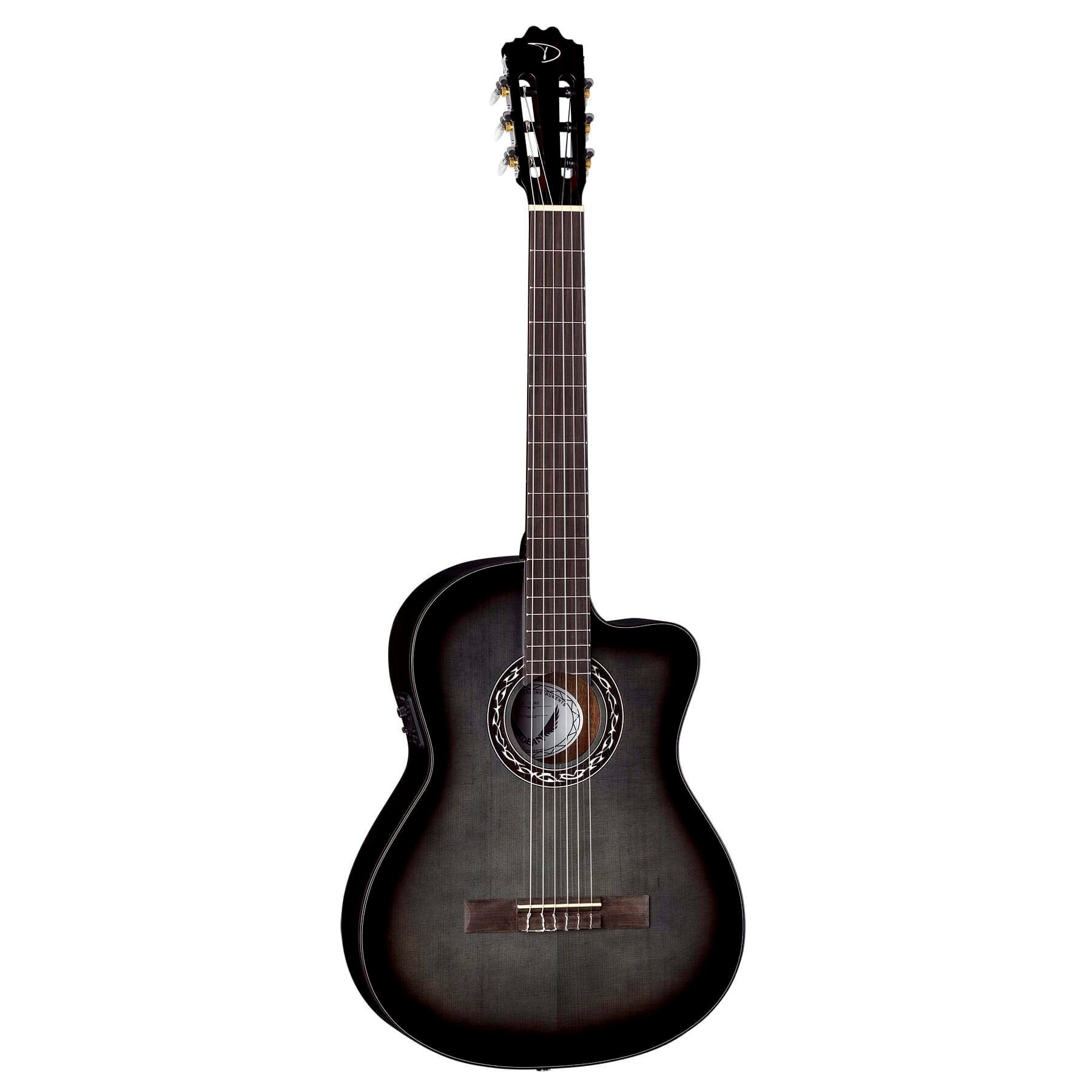 Dean EC BKB Espana Classical Acoustic Guitar, Solid Spruce Top, Black Burst