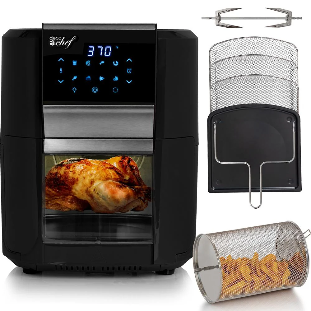 Deco Chef 12.7QT Digital Air Fryer Oven with 3 Racks Black + Extended Warranty - Image 2