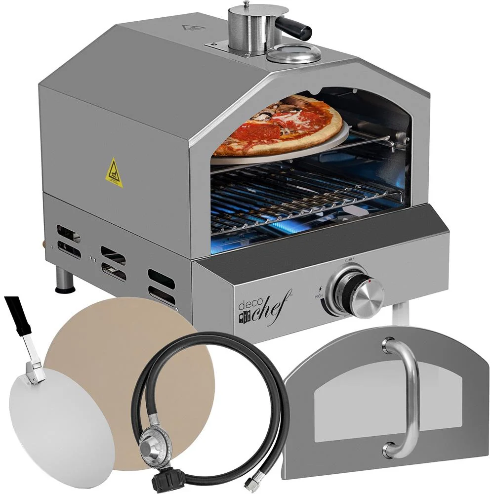 Deco Chef 2-in-1 Propane Gas Pizza Oven & Grill Open Box + 1 Year Warranty - Image 3