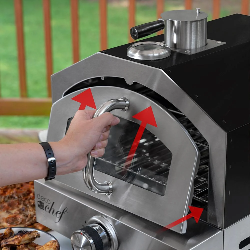 Deco Chef 2-in-1 Propane Gas Pizza Oven & Grill + Oven Mitt & 1 Year Warranty - Image 11