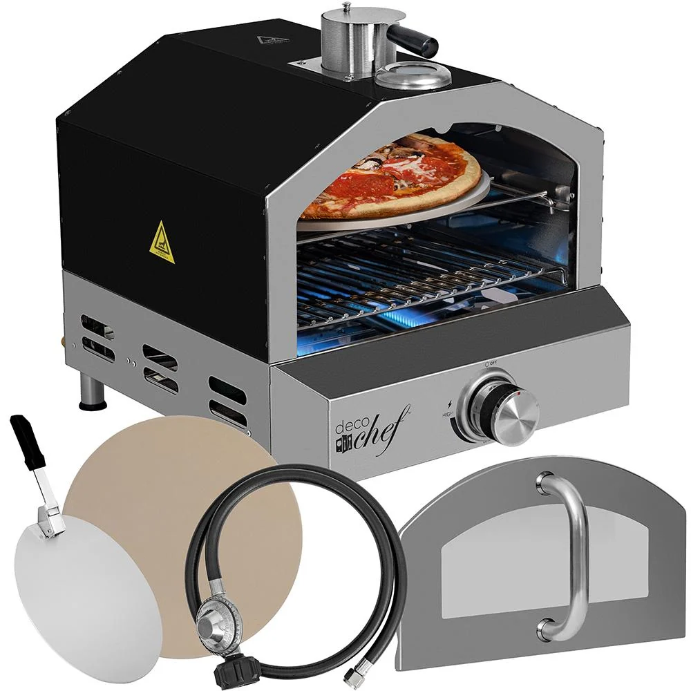 Deco Chef 2-in-1 Propane Gas Pizza Oven & Grill + Oven Mitt & 1 Year Warranty - Image 3