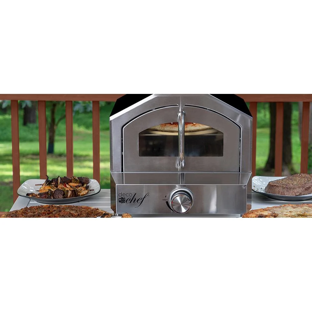 Deco Chef 2-in-1 Propane Gas Pizza Oven & Grill w/ Pizza Stone & Peel - Open Box - Image 10