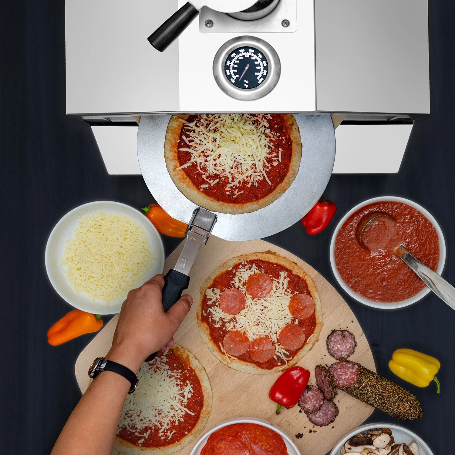 Deco Chef 2-in-1 Propane Gas Pizza Oven & Grill, Portable, with Pizza Stone, Peel, Rack - Image 5
