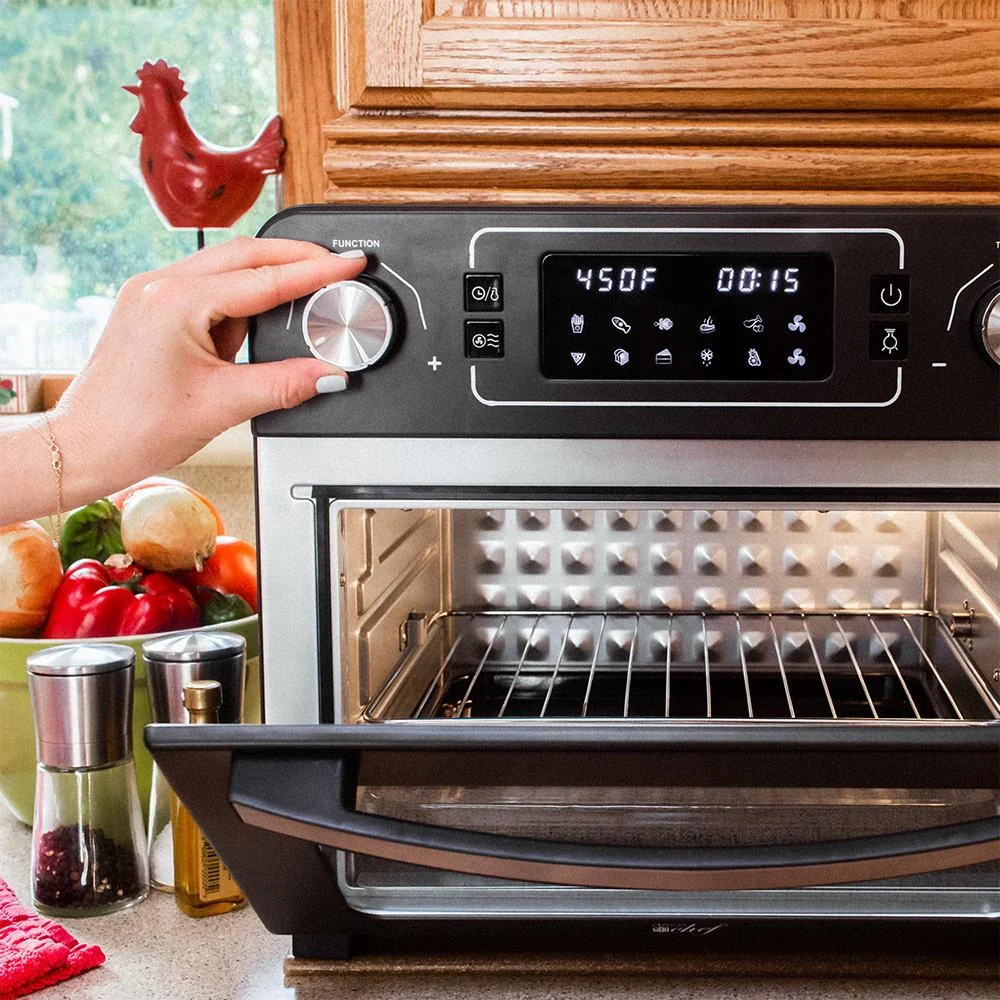 Deco Chef 24QT Black Stainless Steel Countertop Toaster Air Fryer Oven Open Box - Image 5