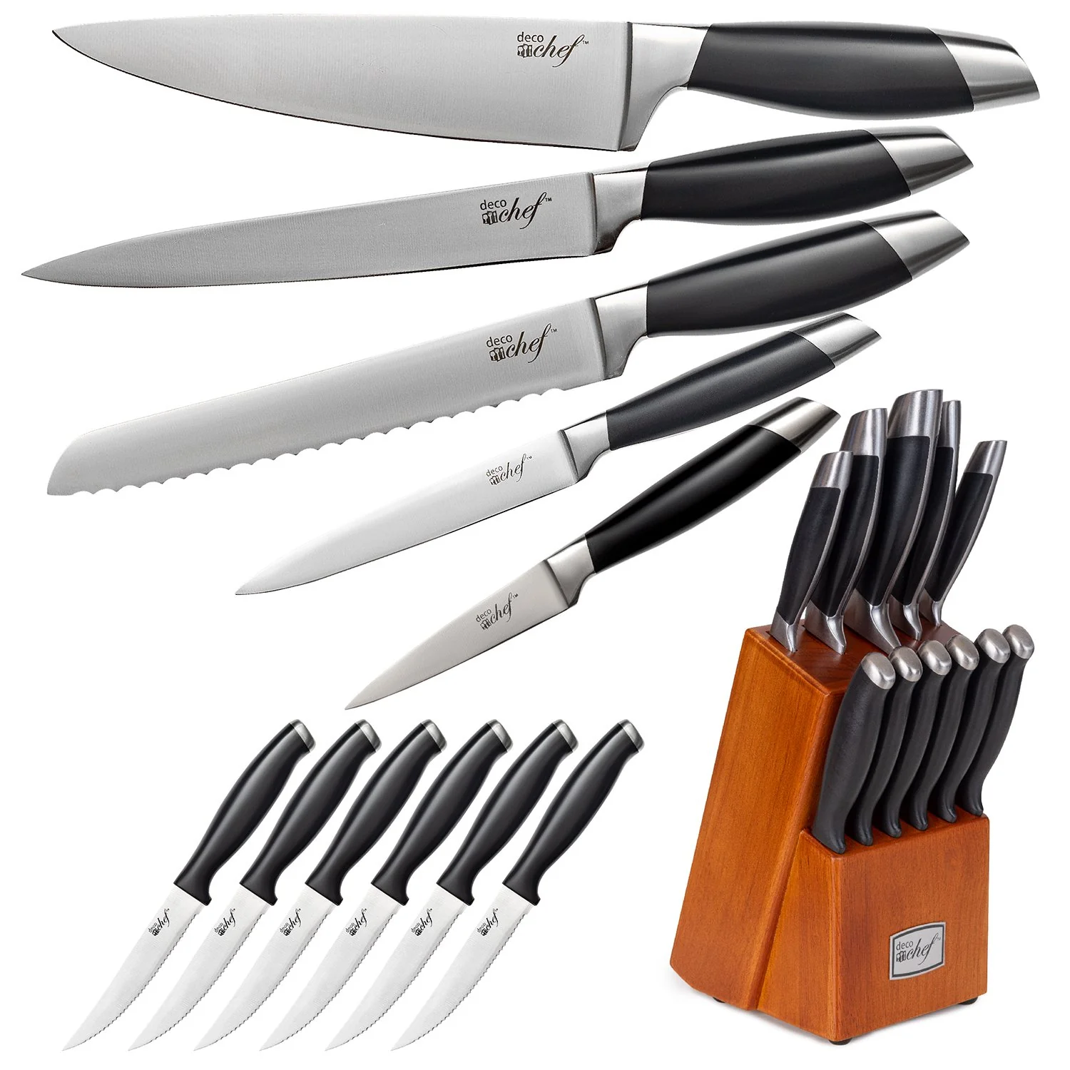 Deco Chef 24QT Countertop Toaster Air Fryer Oven + Bonus Deco Chef 12-Piece Knife Set - Image 3