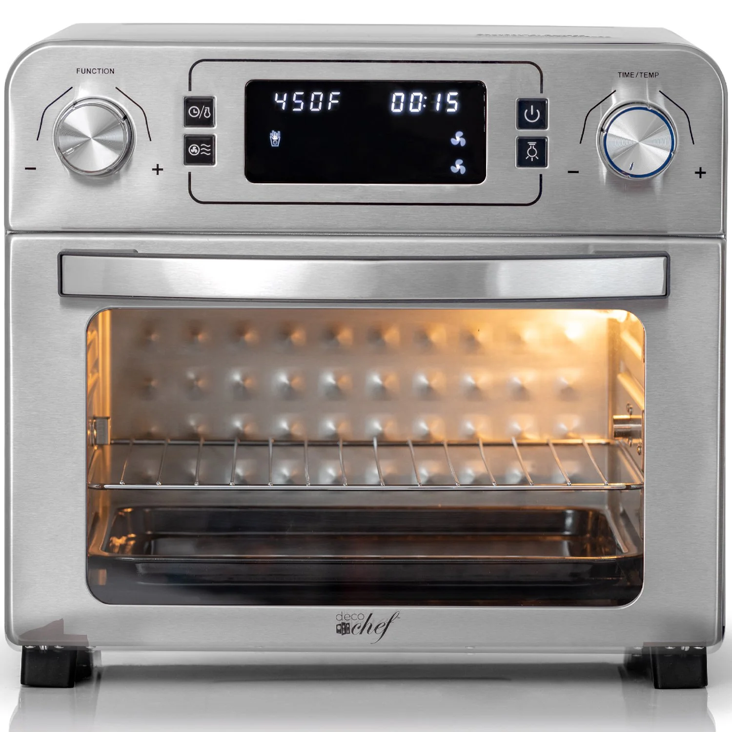 Deco Chef 24QT Stainless Steel Countertop Toaster Air Fryer Oven with Accessories - Image 12