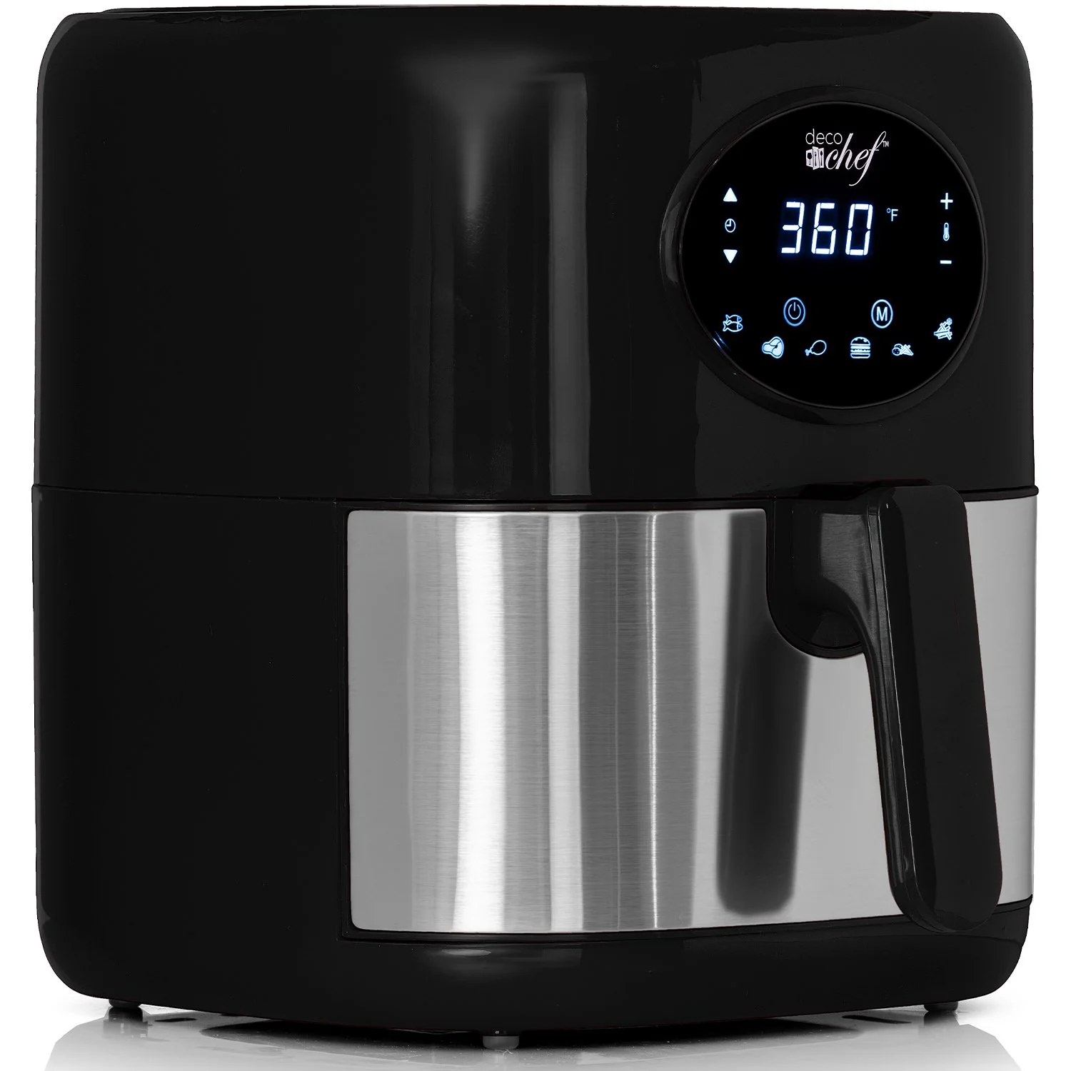 Deco Chef 3.7QT Digital Air Fryer, 6 Cooking Presets, Black + Deco Chef 16-Piece Knife Set - Image 5