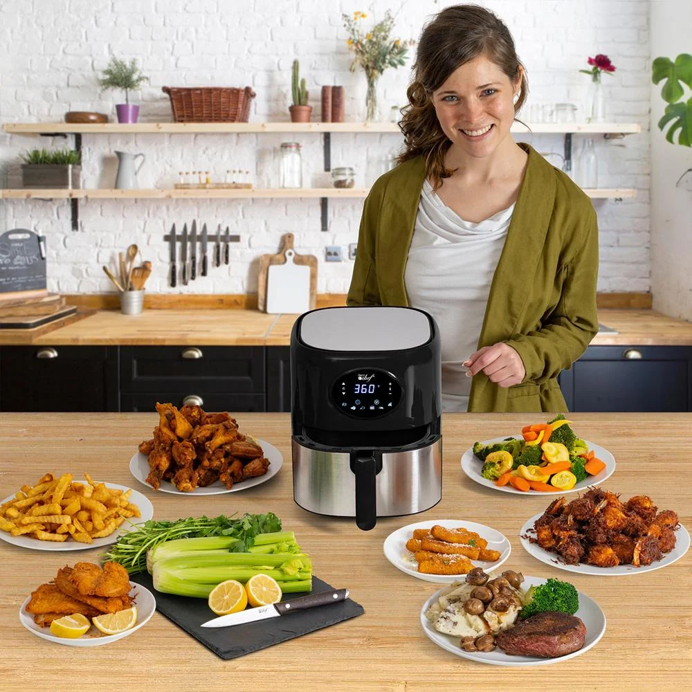 Deco Chef 3.7QT Digital Air Fryer w/ 6 Cooking Presets, Dishwasher Safe Open Box - Image 7