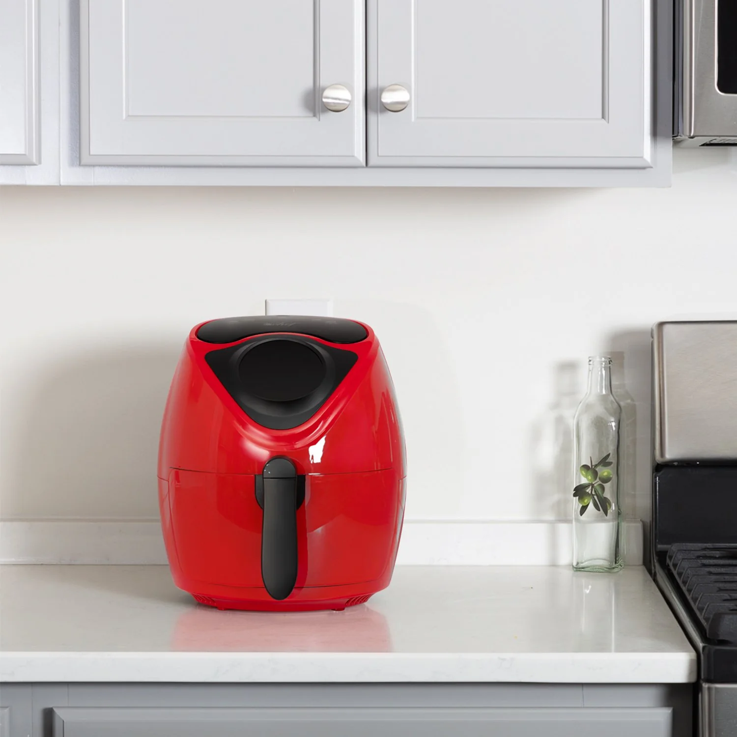 Deco Chef 3.7QT Electric Oil-Free Digital Air Fryer, Red + Deco Chef 16-Piece Knife Set - Image 6