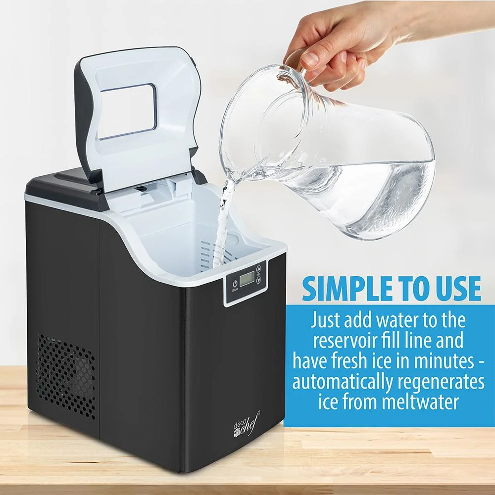 Deco Chef 44LB Countertop Nugget Ice Maker Black Open Box with 1 Year Warranty - Image 12