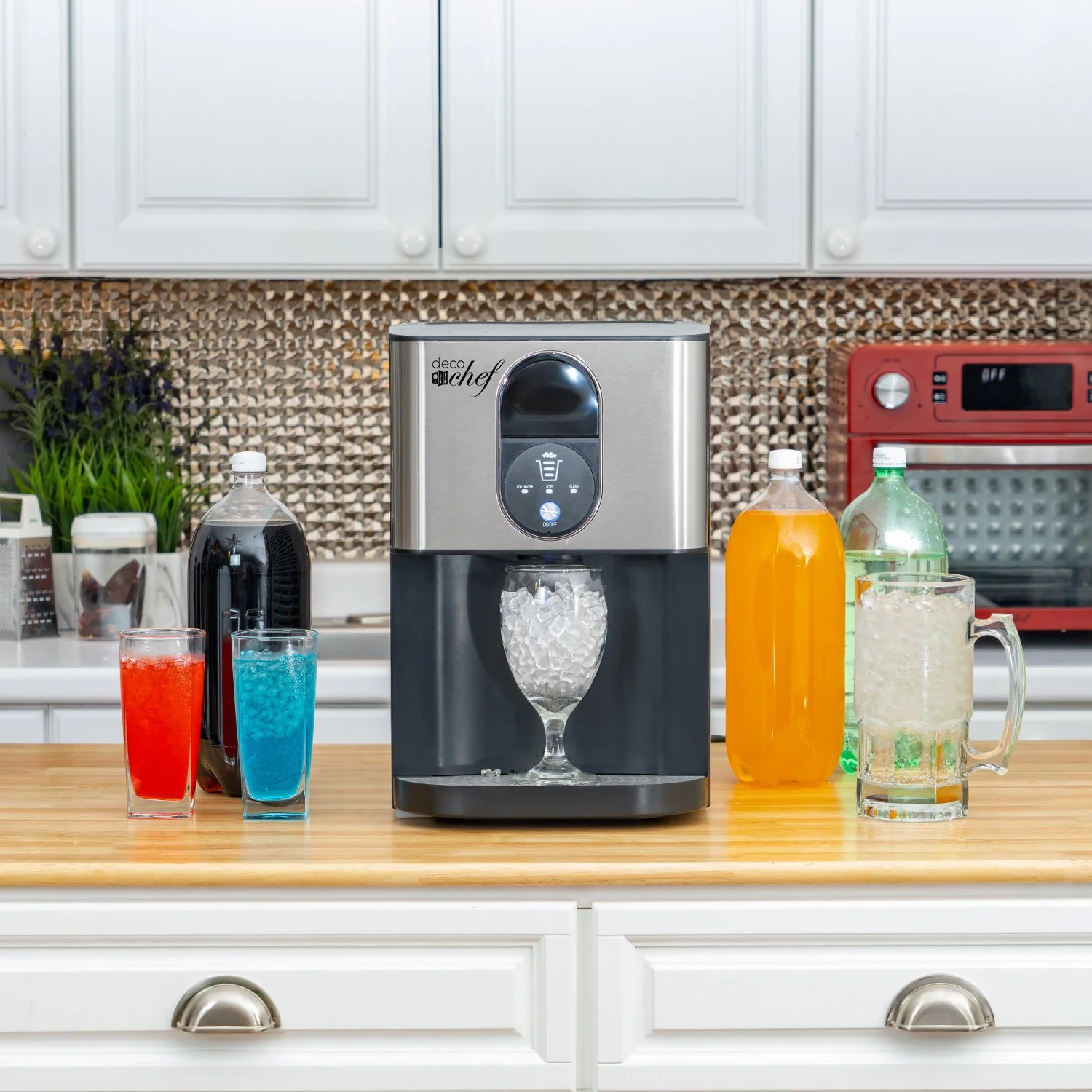 Deco Chef 46LB Self Dispensing Nugget Ice Maker, Countertop, Makes 1.8LB per Hour - Image 2