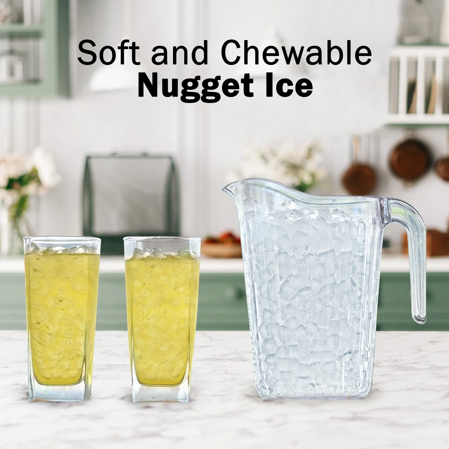 Deco Chef 46LB Self Dispensing Nugget Ice Maker, Countertop, Makes 1.8LB per Hour - Image 4