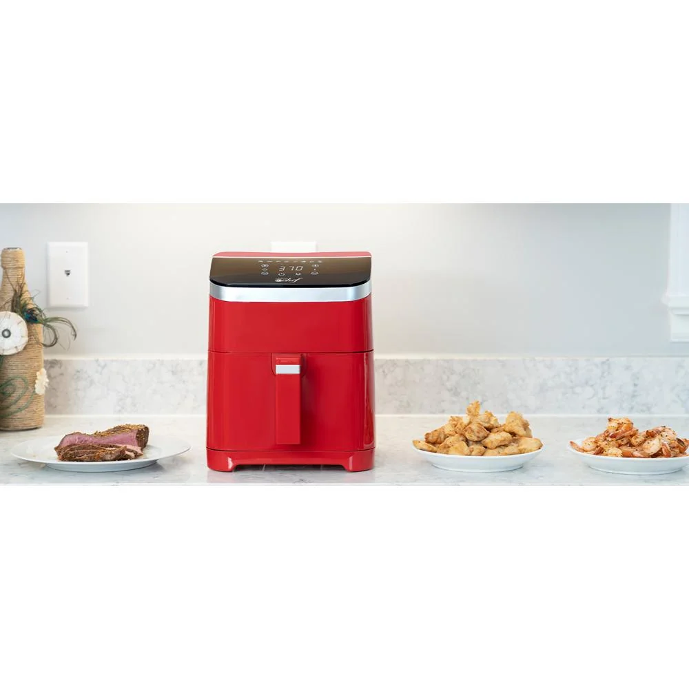Deco Chef 5.8 QT Air Fryer in Red with 8 Smart Cooking Programs - DCDAIR05RED - Open Box - Image 9
