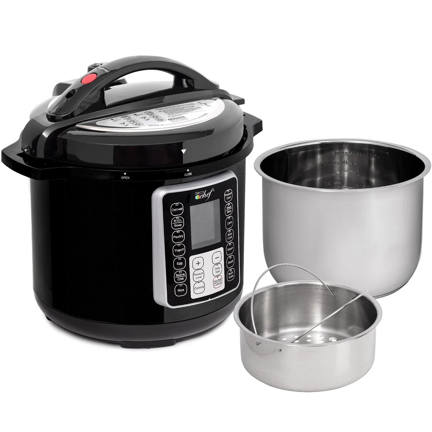 Deco Chef 8 QT 10-in-1 Pressure and Slow Cooker - Multi-Mode Cooking with Accessories - Image 9
