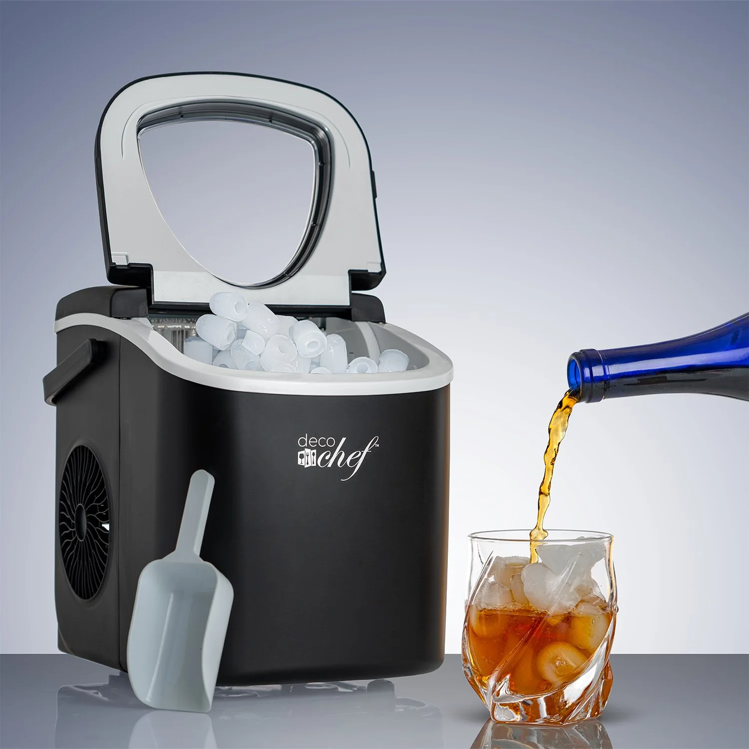 Deco Chef Compact Countertop Ice Maker 26LBs in 24HRs, 9 Ice Cubes in 6 Minutes, Black - Image 7