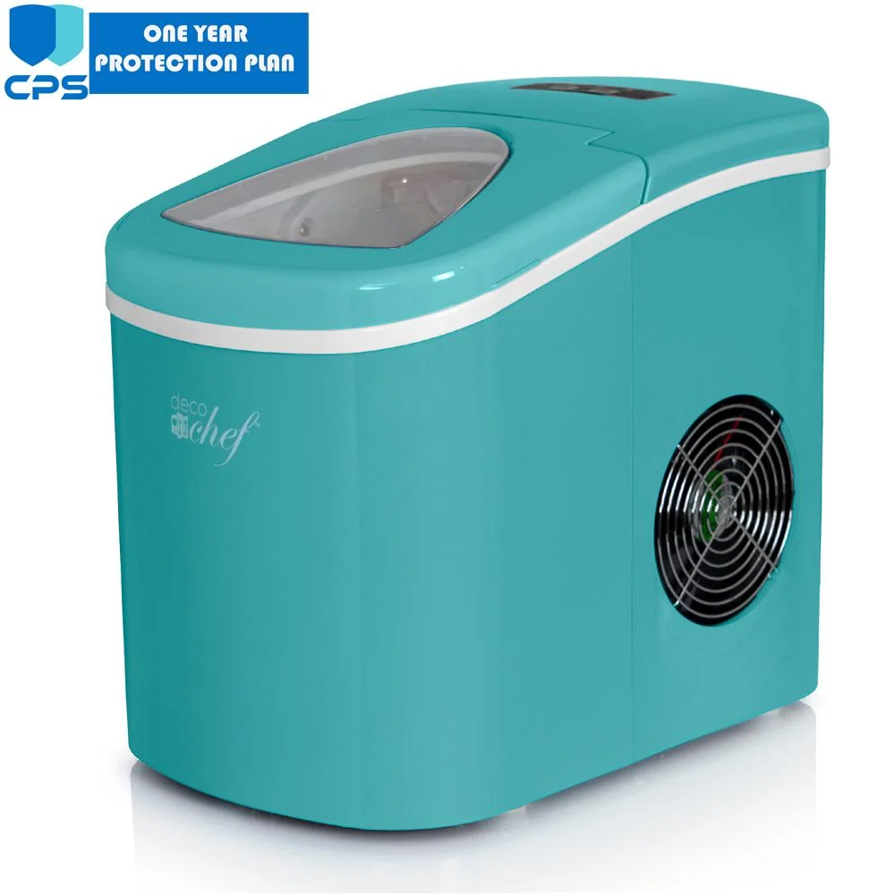 Deco Chef Compact Electric Ice Maker Turquoise with 1 Year Extended Warranty