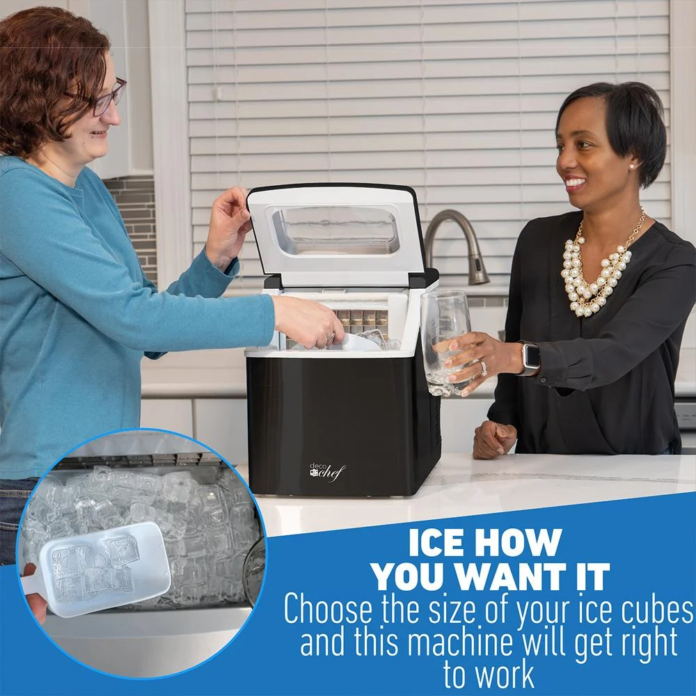 Deco Chef Countertop Portable Ice Maker 40 lb/Day Black with Extended Warranty - Image 7