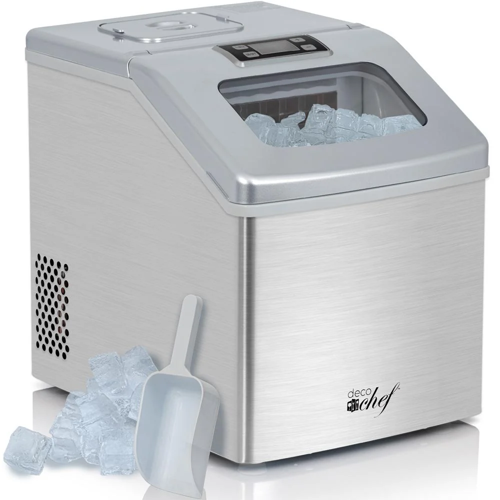 Deco Chef Countertop Portable Ice Maker 40 lb/Day Steel with Extended Warranty - Image 2