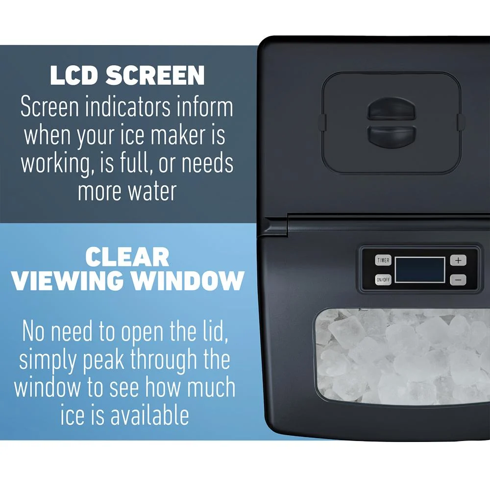 Deco Chef 40 lb/Day Countertop Portable Ice Maker for Home or Office - ICMRED - Open Box - Image 2