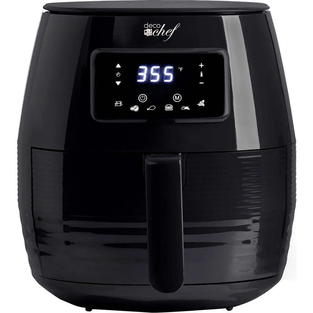 Deco Chef Digital 5.8QT Electric Air Fryer Black Open Box with 1 Year Warranty - Image 3