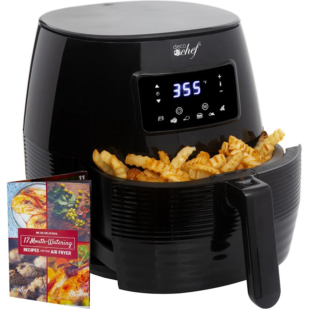 Deco Chef Digital 5.8QT Electric Air Fryer Black Open Box with 1 Year Warranty - Image 4