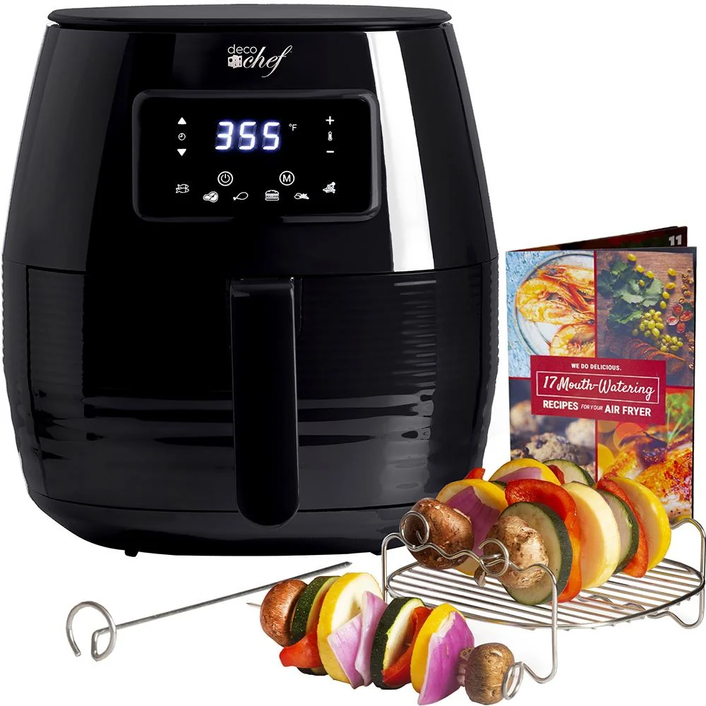 Deco Chef Digital 5.8QT Electric Air Fryer Black Open Box with 1 Year Warranty - Image 5