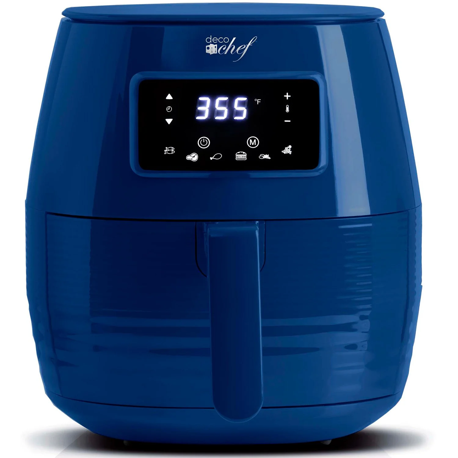 Deco Chef Digital 5.8QT Electric Air Fryer Healthier Cooking Blue + 6-Pcs Knife Set Black - Image 9