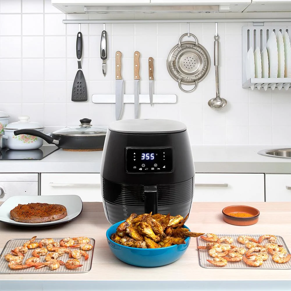 Deco Chef Digital 5.8QT Electric Air Fryer - Healthier & Faster Cooking - Black - Open Box - Image 8