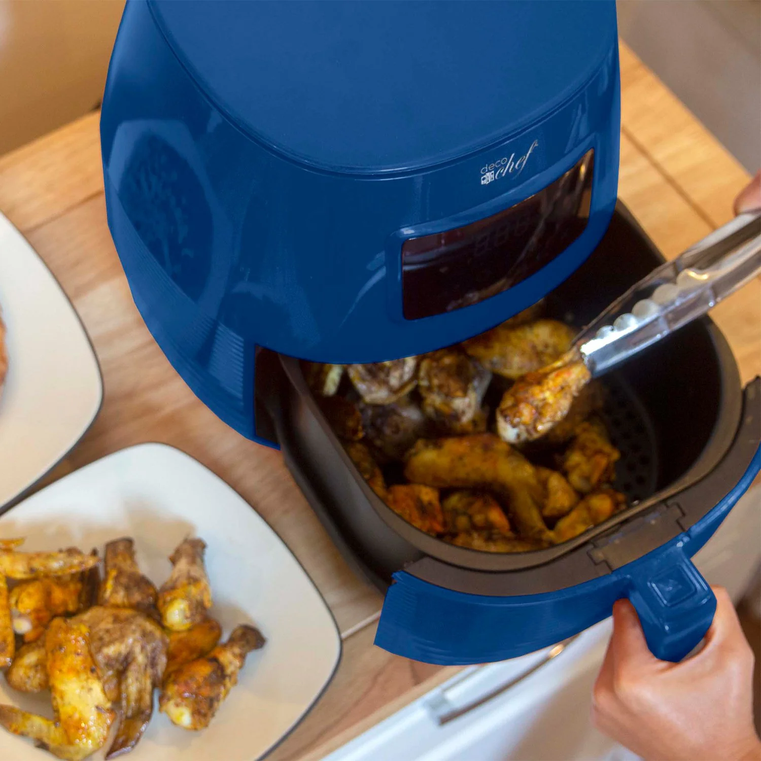 Deco Chef Digital 5.8QT Electric Air Fryer - Healthier & Faster Cooking - Blue - Image 7