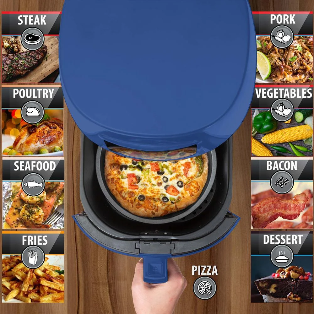 Deco Chef Digital 5.8QT Electric Air Fryer - Healthier & Faster Cooking - Blue - Open Box - Image 12