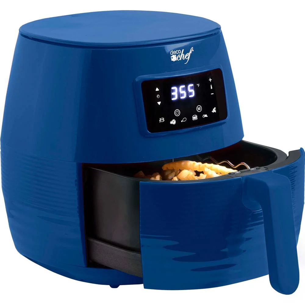 Deco Chef Digital 5.8QT Electric Air Fryer - Healthier & Faster Cooking - Blue - Open Box - Image 2