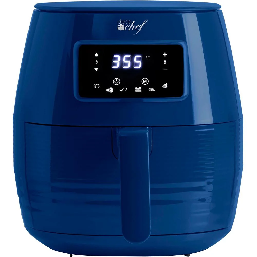 Deco Chef Digital 5.8QT Electric Air Fryer - Healthier & Faster Cooking - Blue - Open Box - Image 8