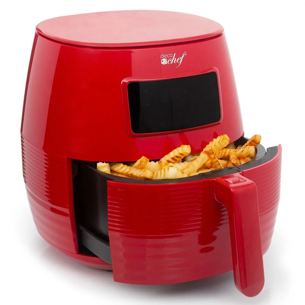 Deco Chef Digital 5.8QT Electric Air Fryer Red with 1 Year Extended Warranty - Image 5