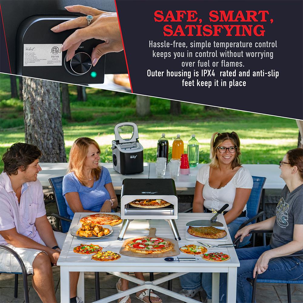 Deco Chef Electric Pizza Oven w/ 12" 2-in-1 Pizza Stone and Grill + Warranty Bundle - Image 6