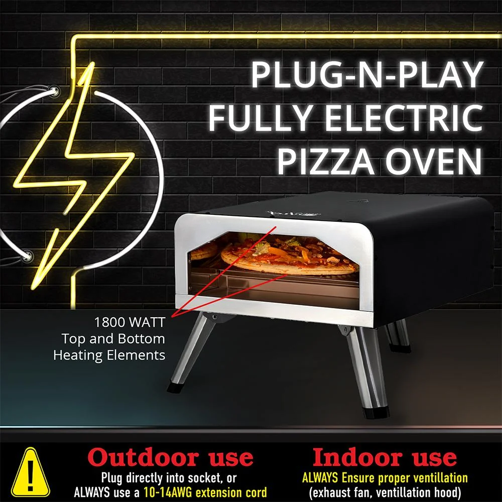 Deco Chef Electric Pizza Oven w/ 12" 2-in-1 Pizza Stone and Grill + Warranty Bundle - Image 9