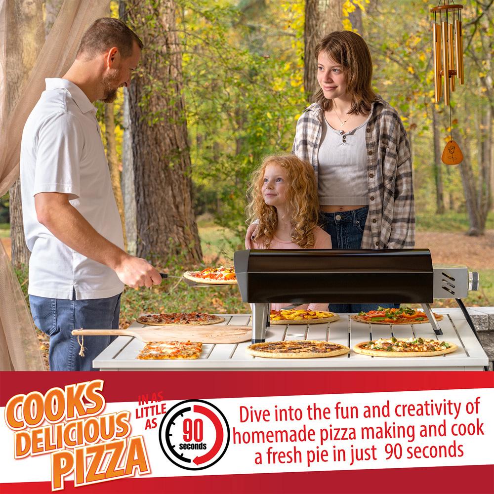 Deco Chef Outdoor Gas Pizza Oven, Portable Design, Black (Open Box) + 1 Year Warranty - Image 4