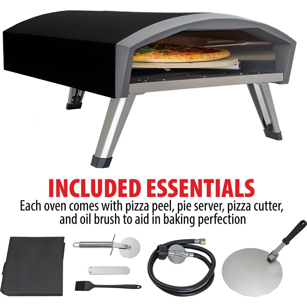 Deco Chef Portable Outdoor Gas Pizza Oven in Black - PRPO30BLK - Open Box - Image 5