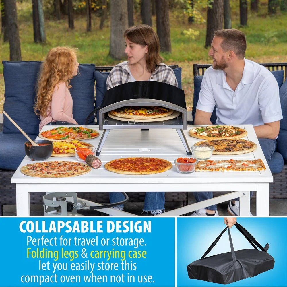Deco Chef Portable Outdoor Gas Pizza Oven in Black - PRPO30BLK - Open Box - Image 7