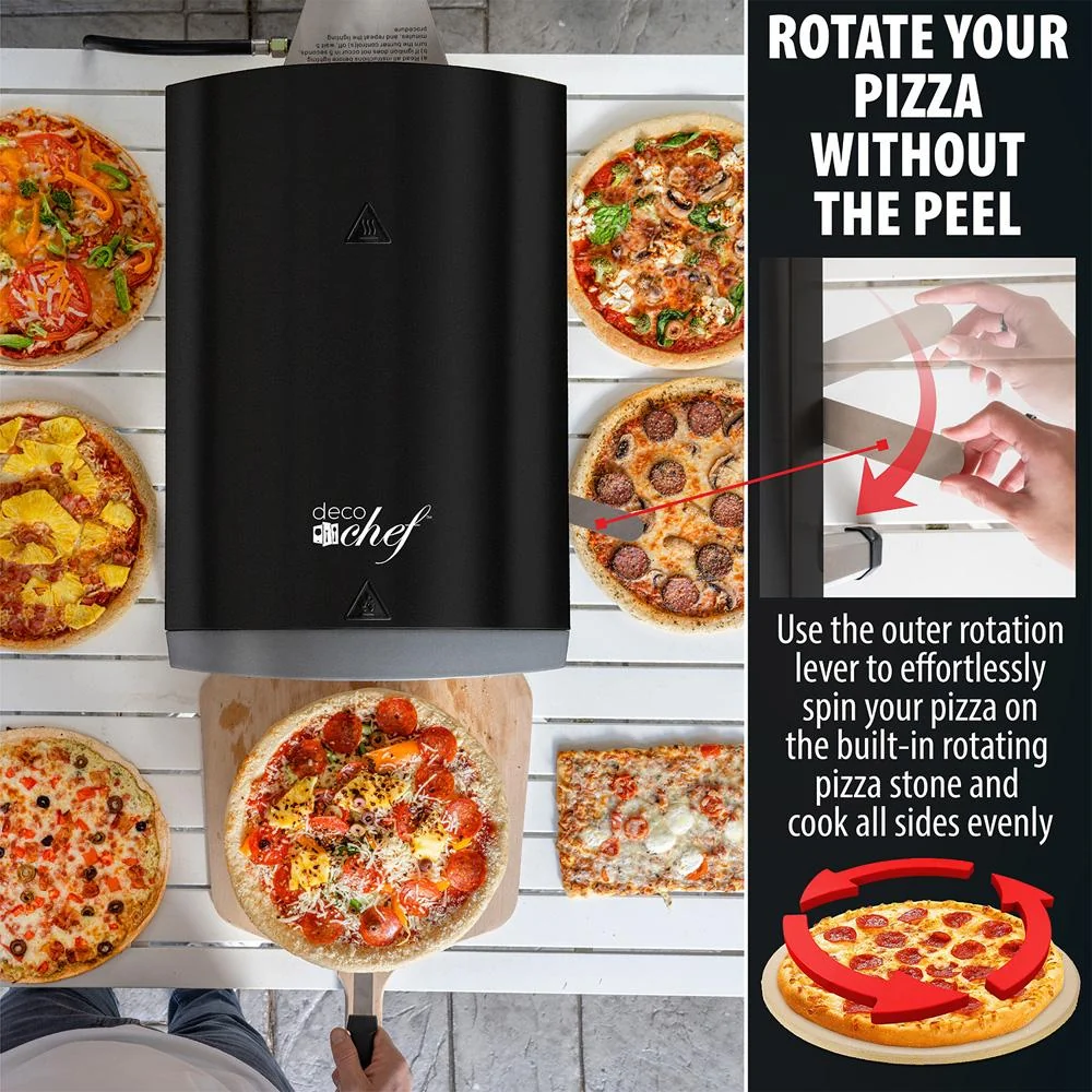 Deco Chef Portable Outdoor Gas Pizza Oven in Black - PRPO30BLK - Open Box - Image 9