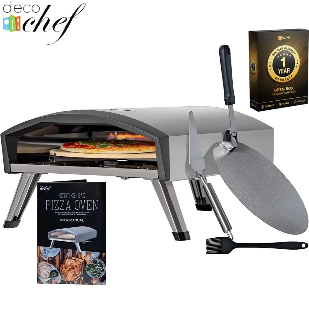 Deco Chef Outdoor Gas Pizza Oven Portable Stainless Open Box + 1 Year Warranty